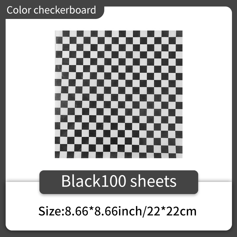 100 morceaux de papier absorbant pour sandwichs, hamburgers, frites, emballages alimentaires, tapis en assiettes, papier ciré et papier de cuisson, papier à l'huile: Marron