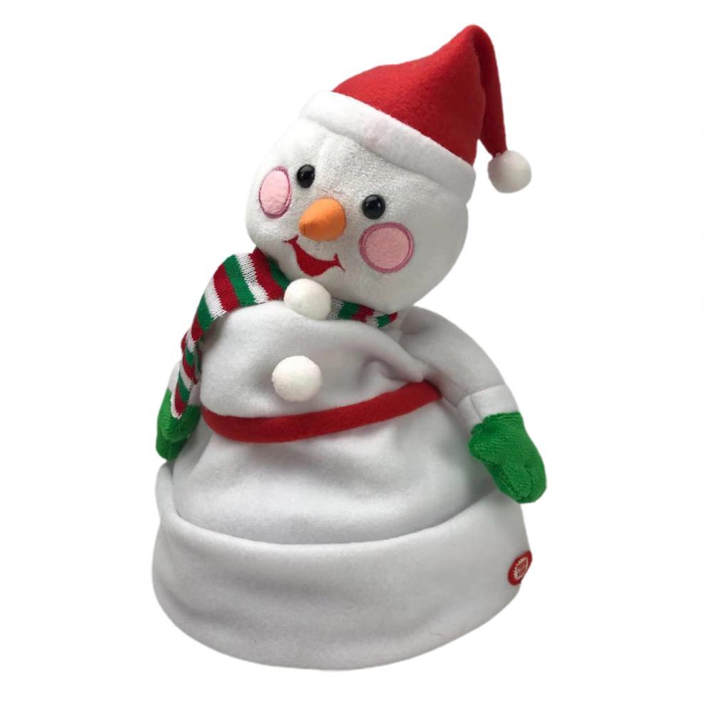 Unieke Elanden Speelgoed Draagbare Sneeuwpop Speelgoed Cartoon Vorm Elektrische Kerst Hoed Speelgoed