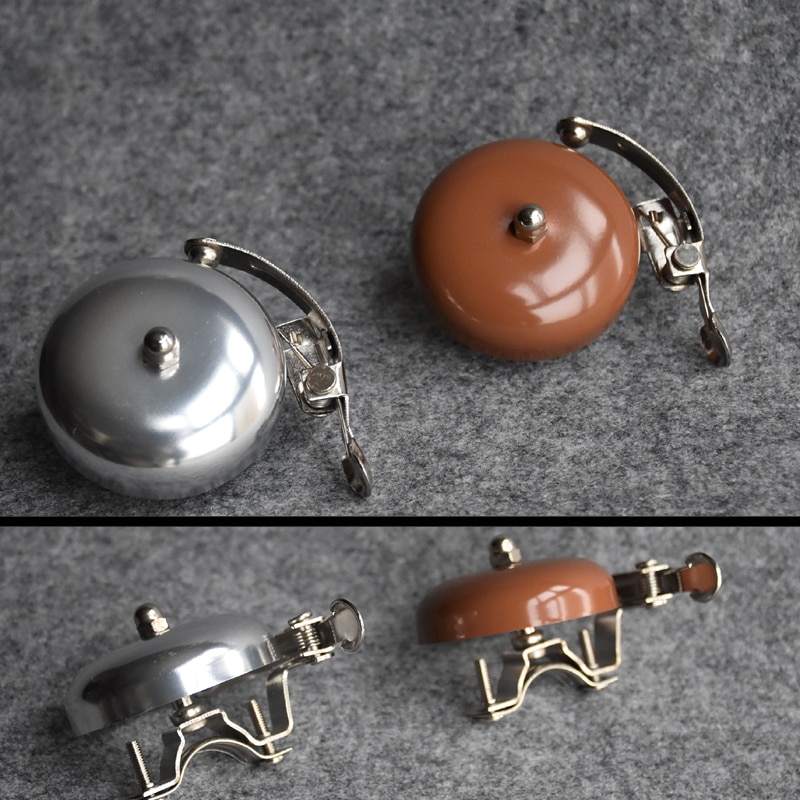 Q1065 freies Fahrrad retro Englisch Glocke Klingeln Glocke Aluminium Silber Kaffee Braun Fahrrad Glocke Jahrgang