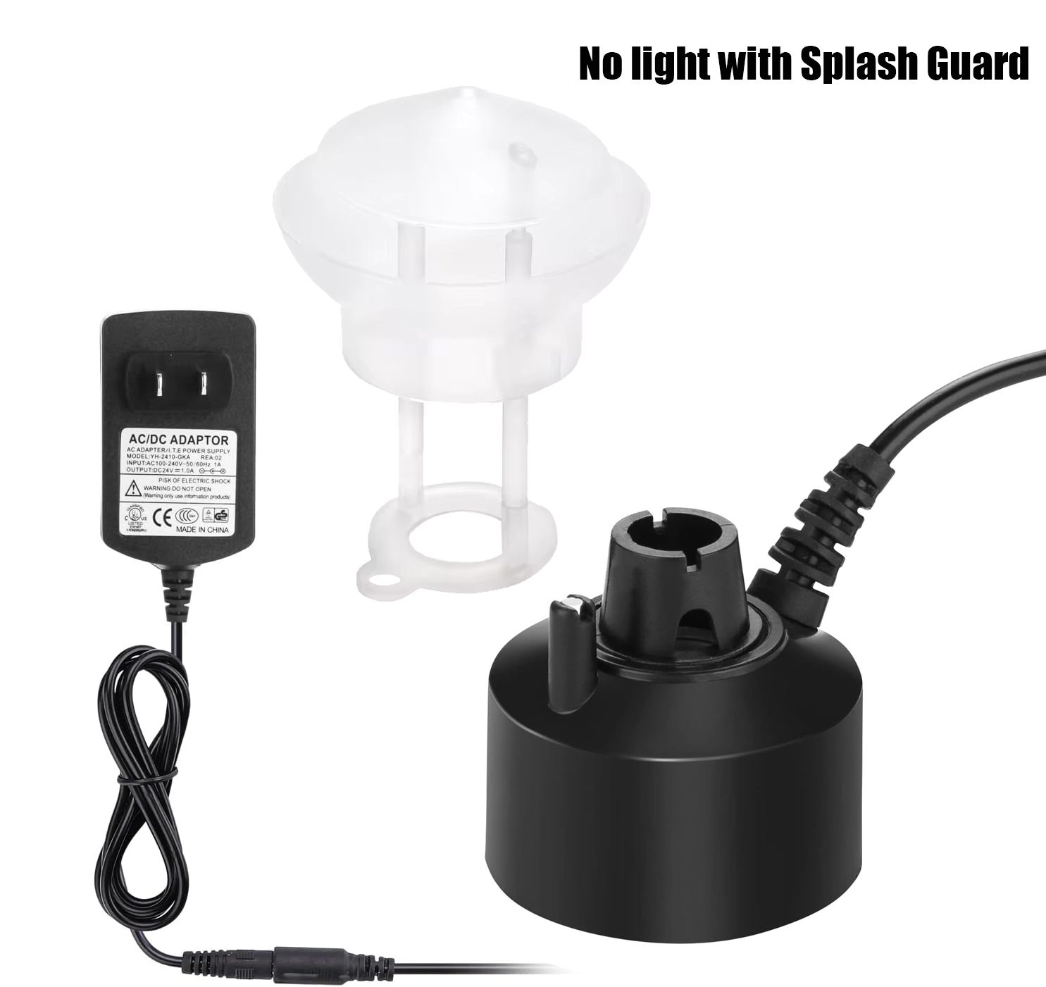 Brumisateur électrique à 12 led, brumisateur, fontaine d'eau, Machine à brouillard d'étang, atomiseur ultrasonique, humidificateur d'air avec protection contre les éclaboussures: M / green