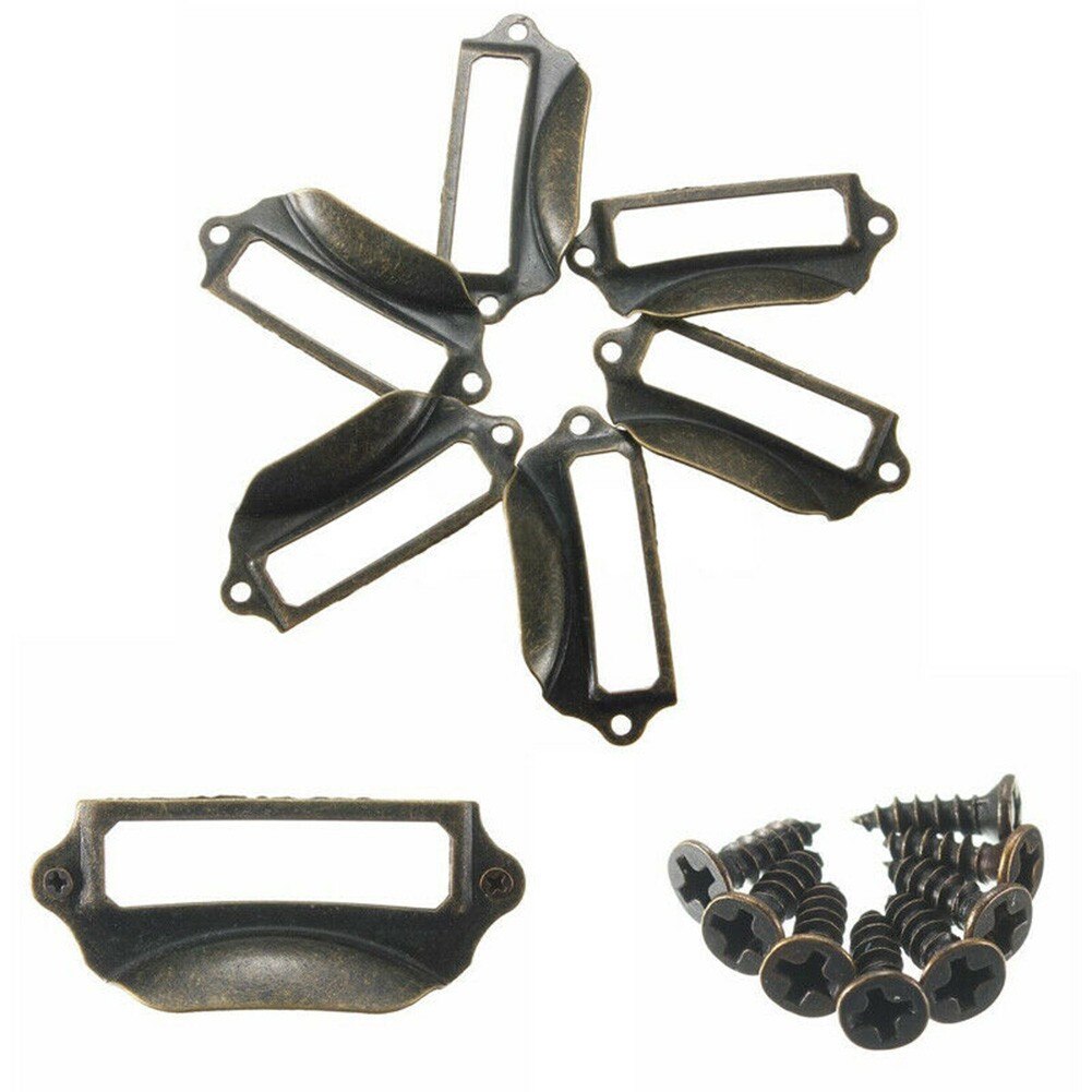 Label Trekt Ladekast Pull Naam Card Repareren Vintage Stijl