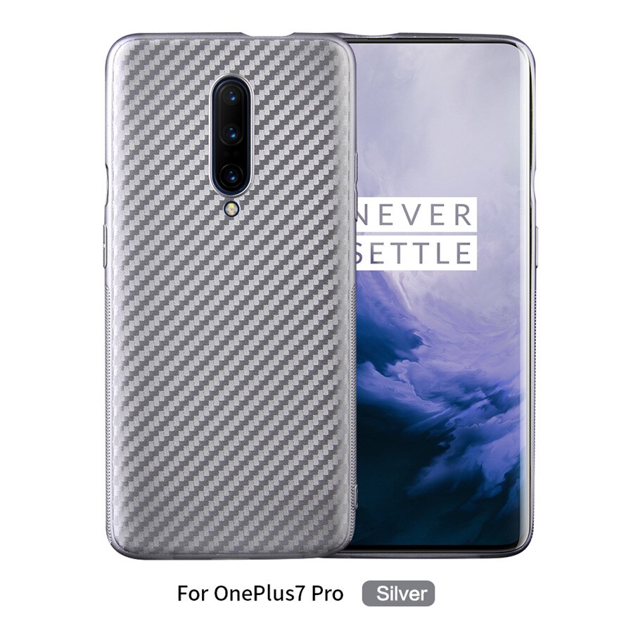 Carbon Fiber Case Voor Oneplus 7 7 Pro 1 + 7 Pro Case Soft Silicone ultradunne Cover Voor een Plus 6 5 5T 1 + 6 Shockproof Shell: For Oneplus 7 Pro / 4