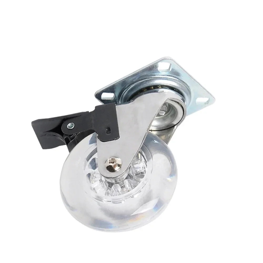 2Inch Zwenkwielen Zware Industriële Zwenkwiel Met M8x15mm Schroefdraad Stuurpen Geen Geluid PU Wielen Voor Karren werkbank