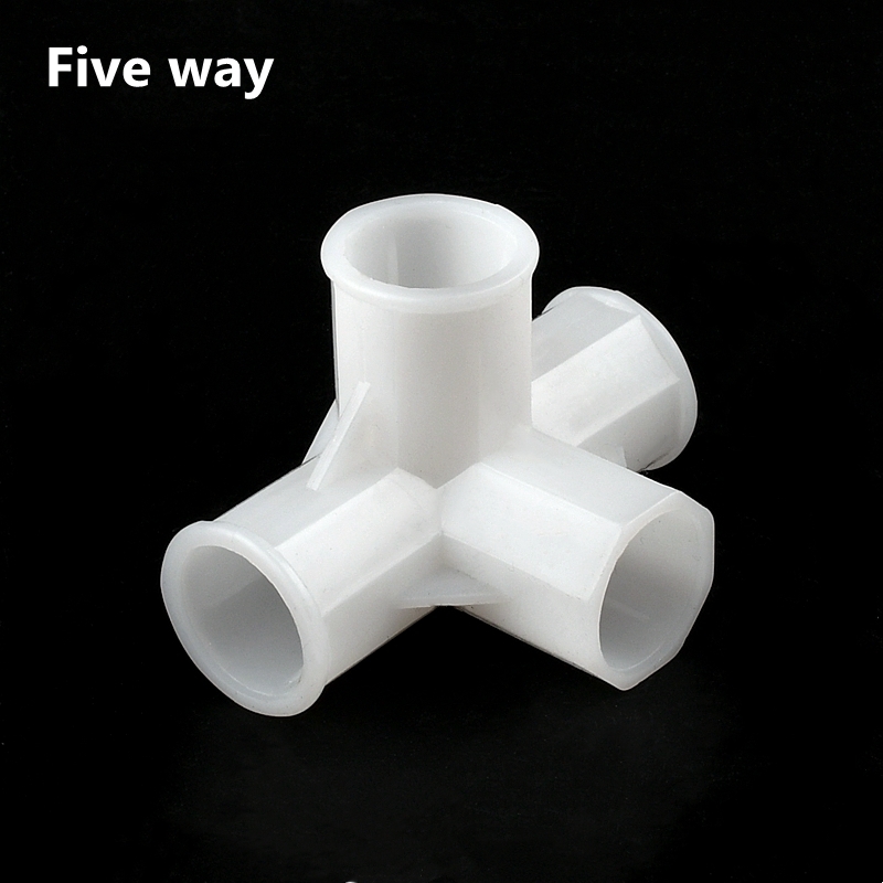 2 uds 9,8/12/13/16/19/20/22/25mm Tee Way cuatro vías codo recto estante armario gancho accesorios tienda jardín riego DIY: Blanco / 1/2"
