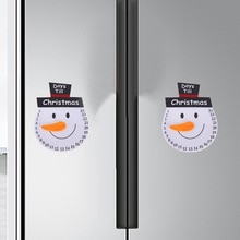 Sneeuwpop magnetische koelkast stickers Kerst leuke Glimlach Sneeuwpop Magnetische Dubbelzijdig Plastic Koelkast Stickers #1010Y20