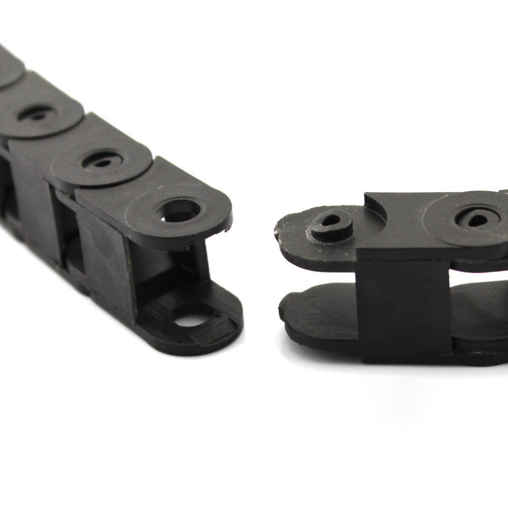 Cadena de arrastre de plástico negro, 10x20mm, portador de Cable, enrutador, molino, herramienta de máquina de remolque