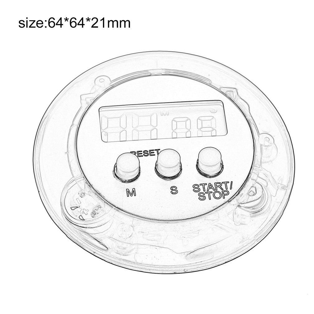 Cute Mini Digital Counter Home Kitchen Round LCD Display Digital Cooking Countdown Timer Count Down Up Alarm