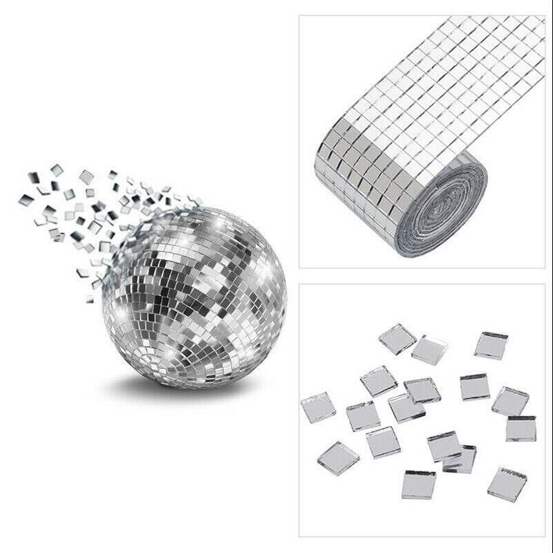 1 rolle selbst-Klebstoff Mini Platz 5/10mm Acryl Spiegel Mosaik Fliesen Für Diy Badezimmer Zauberstab Aufkleber handgemachte Handwerk Heimat Bar Dekor