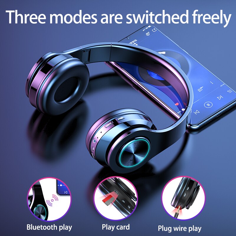 MiKuTech Bluetooth 5.0 Headphones - Deep Bass Stereo Noise Reduction Gaming Headsets