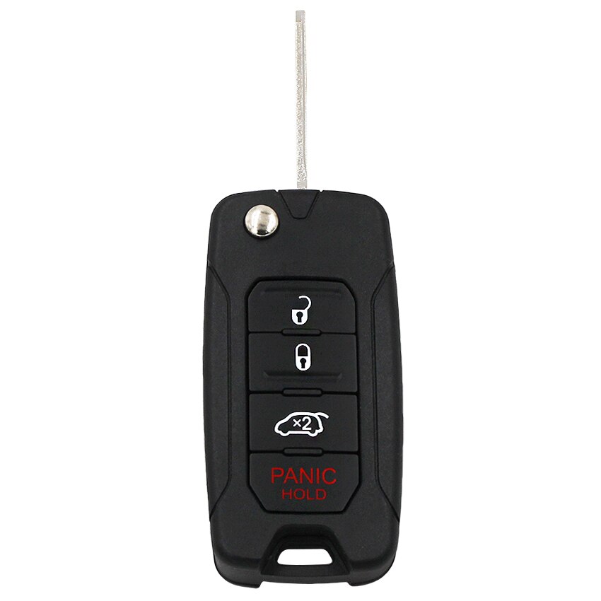 Gewijzigd Ongecensureerd Flip Remote Key Fob 3 + 1 Knop 315 Mhz 433Mhz Met ID46 Chip Voor Dodge voor Chrysler Voor Jeep Fcc Oht