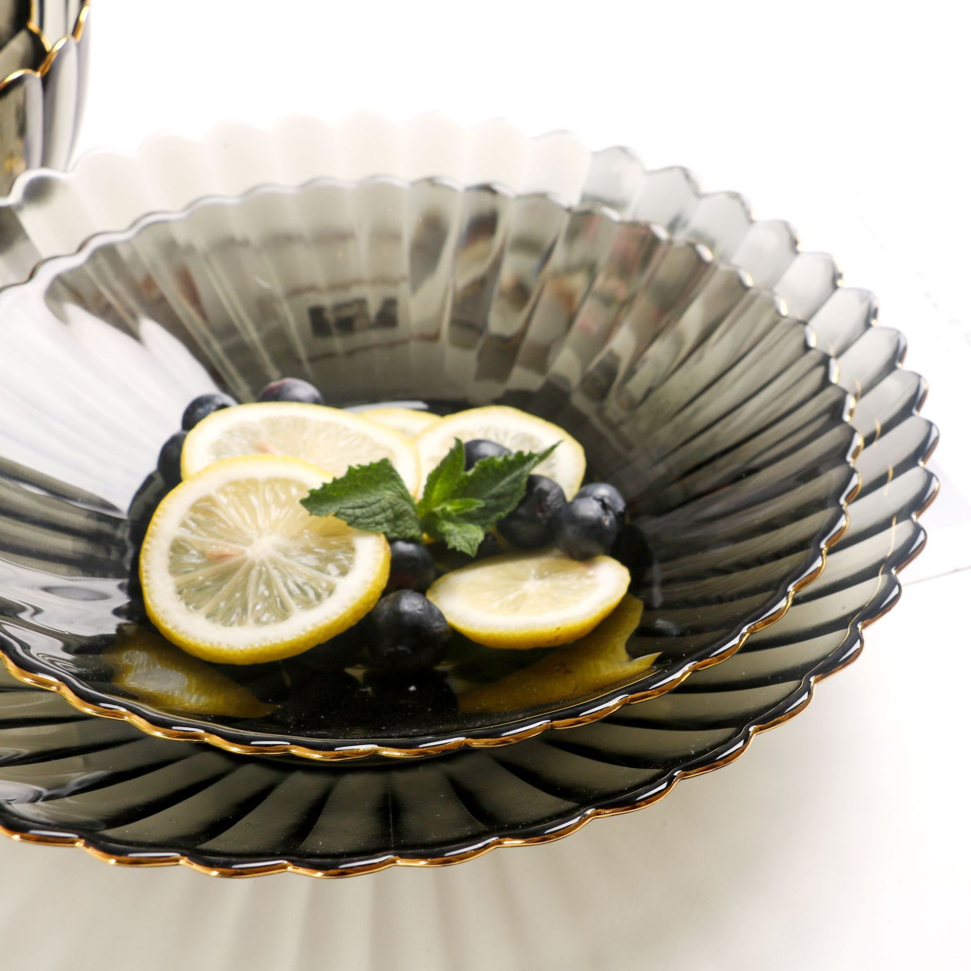 Porslin set nordisk stil phnom penh sallad kopp skål transparent glas skål set tallrik hem dessert tallrik frukt skål