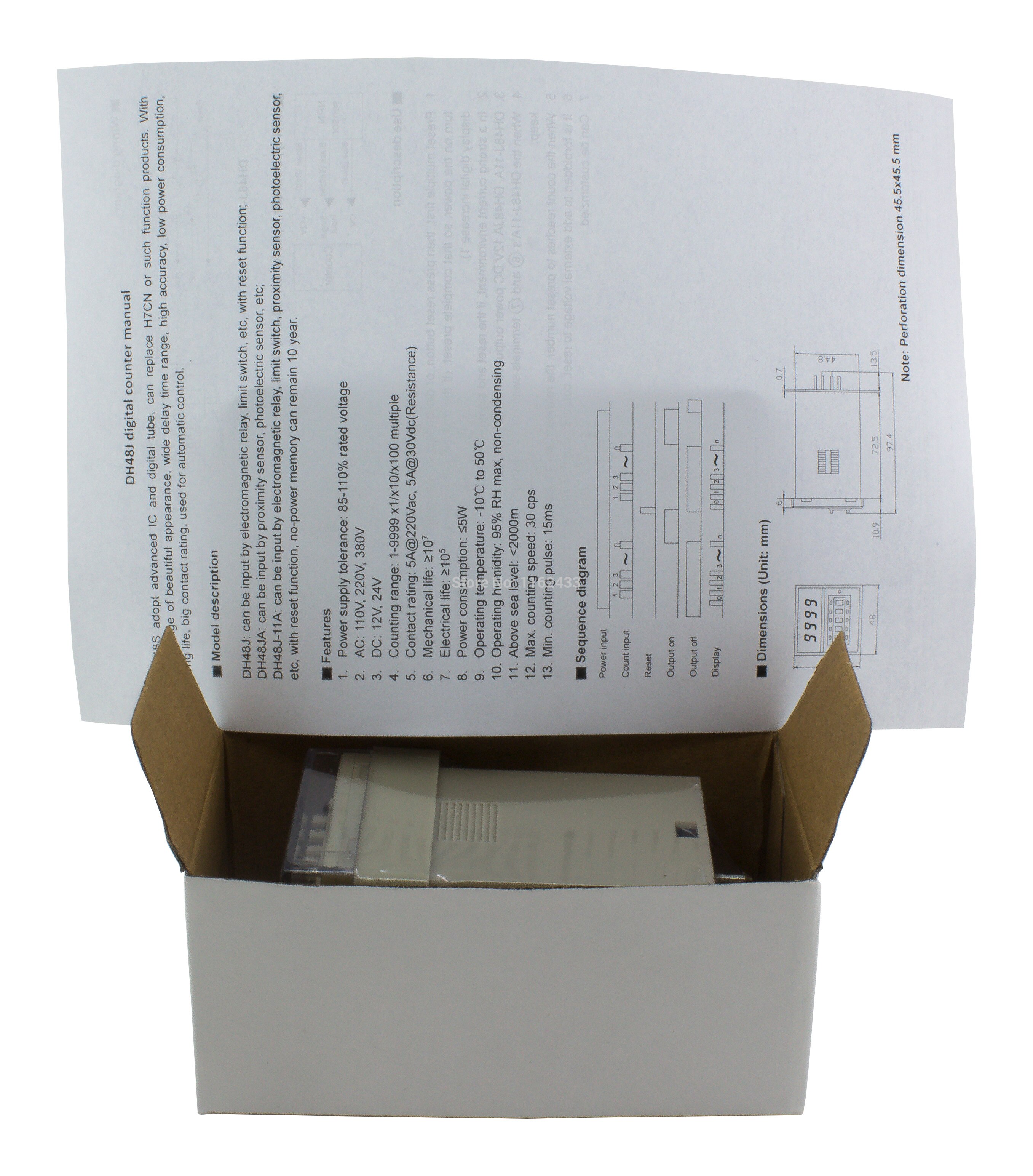 DH48JA 8 pin sensor input digital counter relay DH48J series AC 220V 110V 36V 380V AC/DC 24-240V 12V 24V