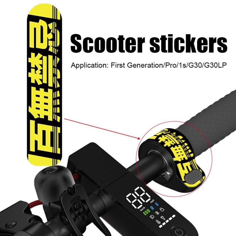 Scooter klistermærker, der passer til xiaomi mijia  m361 max  g30 modifikation reflekterende natkørsel sikkerhed skateboard advarselsstrimmel