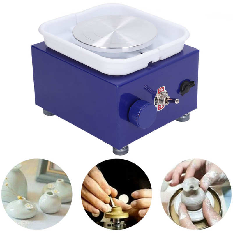 Electric Pottery Wheel Machine Mini Pottery Wheel Highly Durable Pottery Machine for Home School Ceramic Work DIY