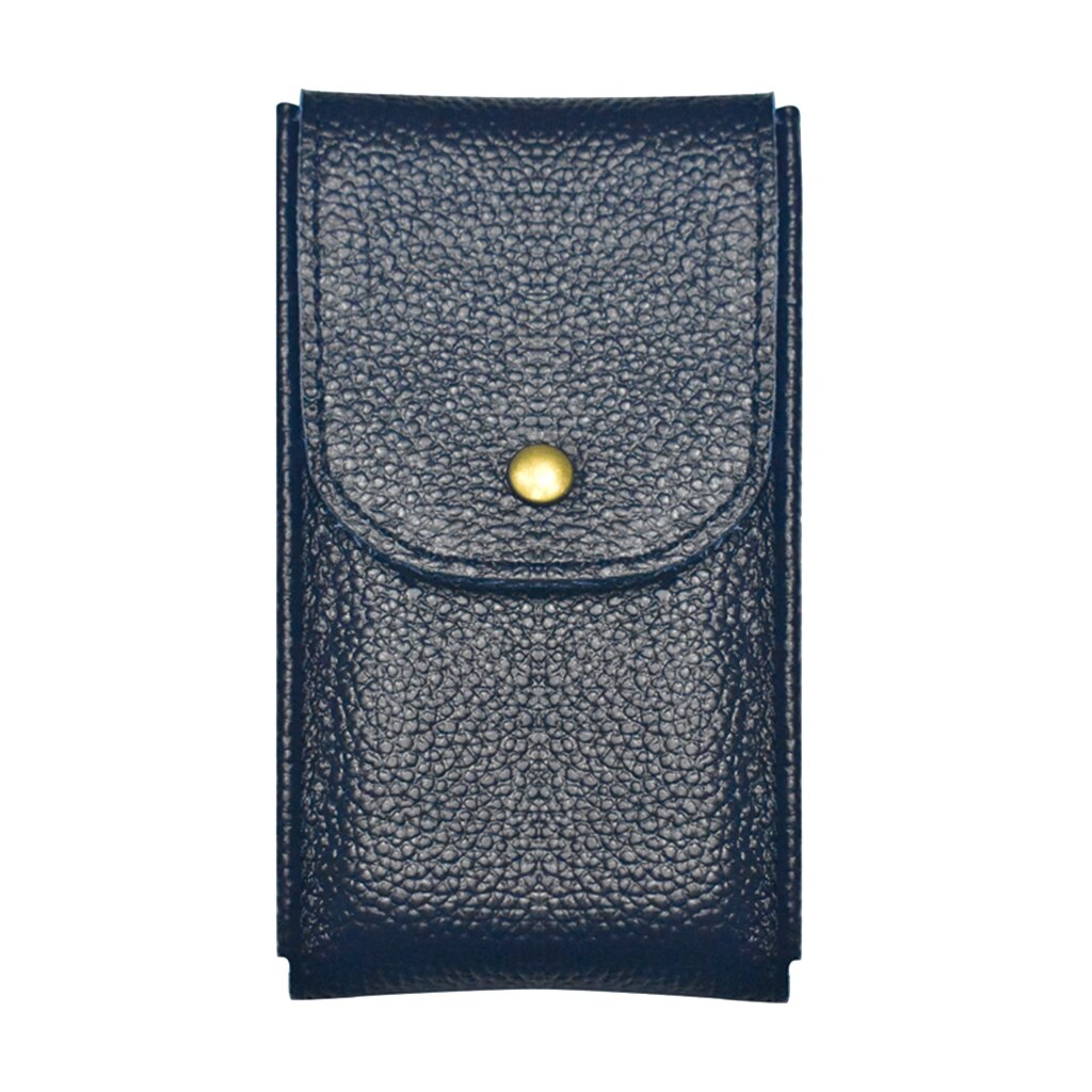 Pu Lederen Horloge Pouch Voor Horloges Met Armbanden Organisator Horloge Travel Case: Navy Blue