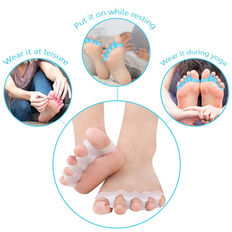 Soin des pieds en Silicone souple, 20 pièces = 10 paires, protecteur des doigts et des orteils, correcteur d'oignon, séparateurs, extenseur, redresseur, soulagement de la douleur
