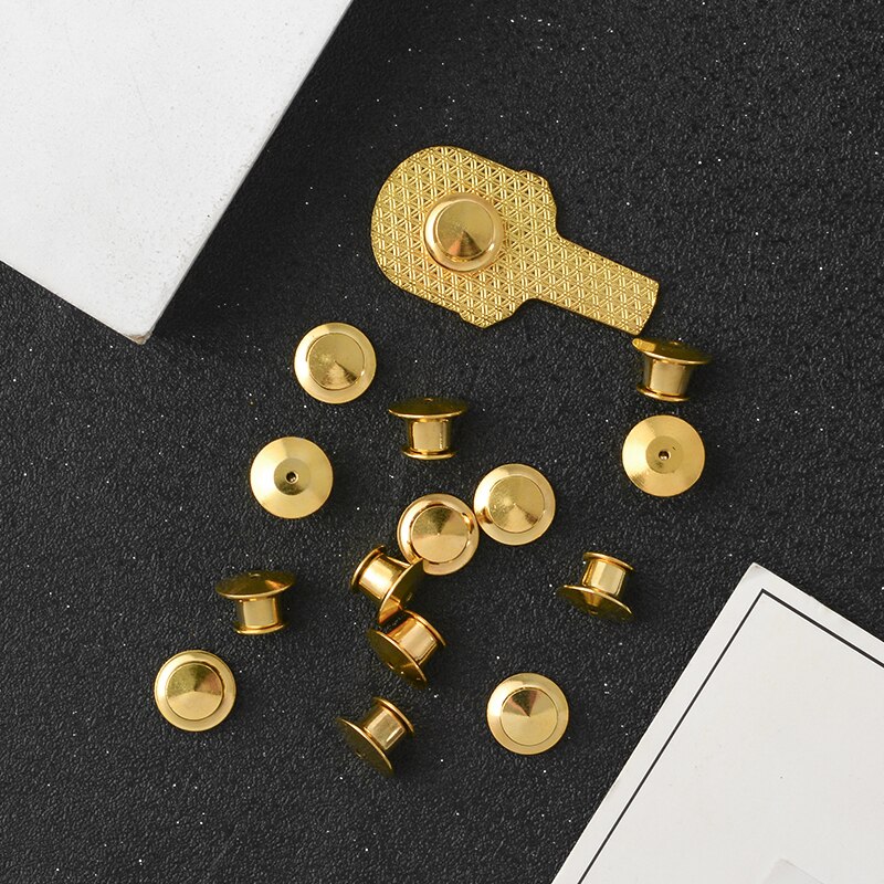 DIY Accessories 5-10pcs/lot Metal Gold Silver color Deluxe Butterfly buckle Lock Pin caps Clasp Safety Hold pin Jewelry Findings