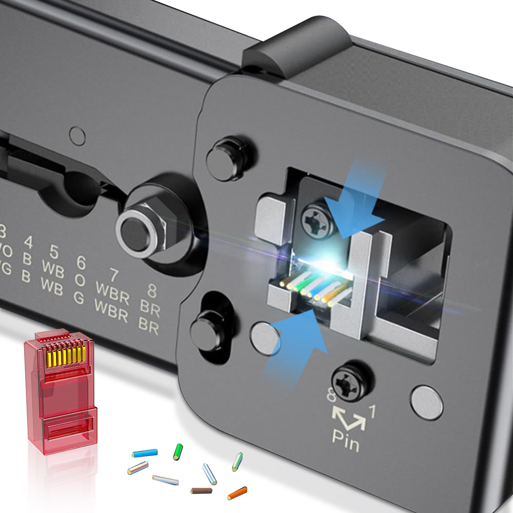 ZoeRax RJ45 Cat6 doorvoerconnectoren, diverse kleuren, EZ naar krimp modulaire stekker voor massieve of gestrande UTP-netwerkkabel