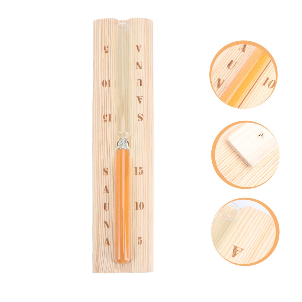 1pc Sauna Room Reminding Timer 15-minute Hourglass Wooden Timer