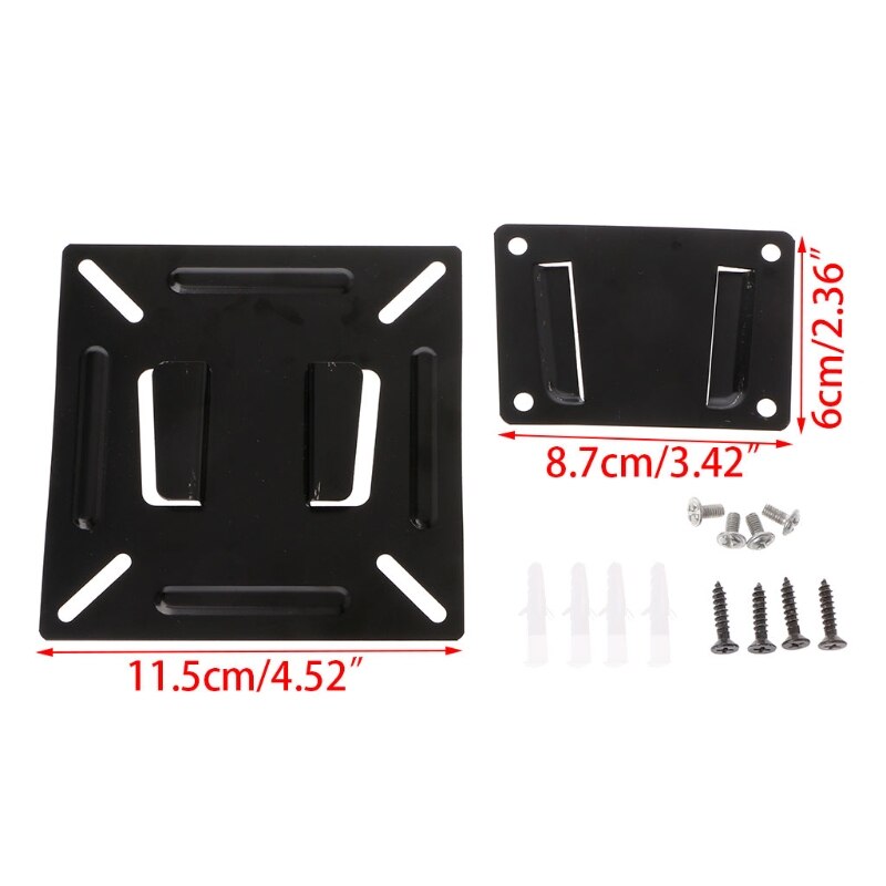 Universal 12-24 Inch Monitor LCD LED TV Wall Mount Bracket Flat Panel Holder Stand