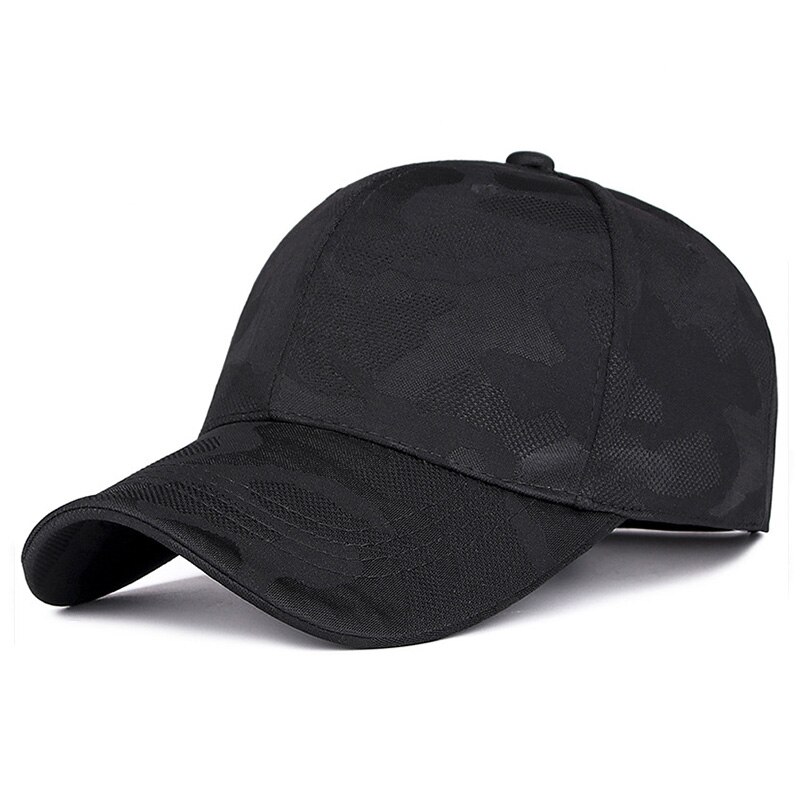 HSSEE-Sombrero de béisbol de malla para hombre, de algodón suave gorra de béisbol de , sombrero de pesca, senderismo, accesorios deportivos: Black