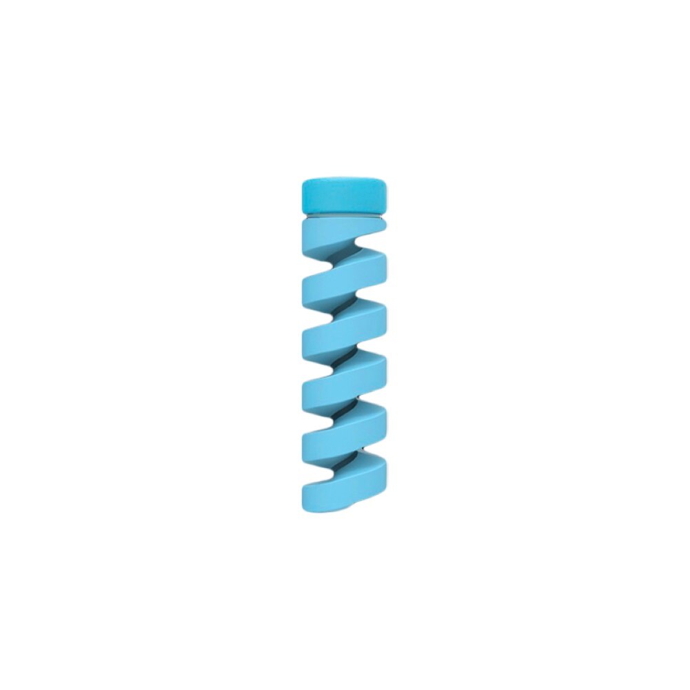 12 pièces spirale USB Charge câble protecteur données cordon économiseur de couverture pour iPhone Android: Bleu