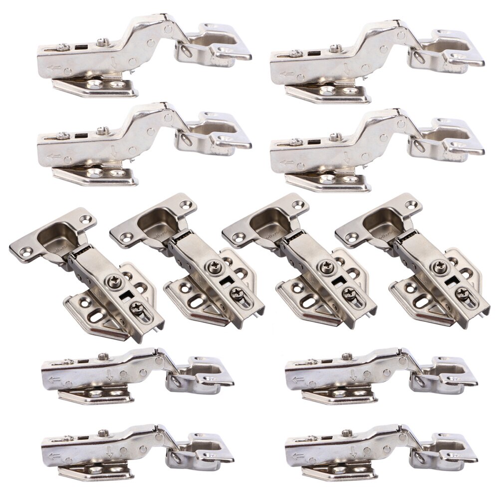 12PCS Thickness Steel Hinges Furniture Hinges Hydraulic Concealed Insert Hinges
