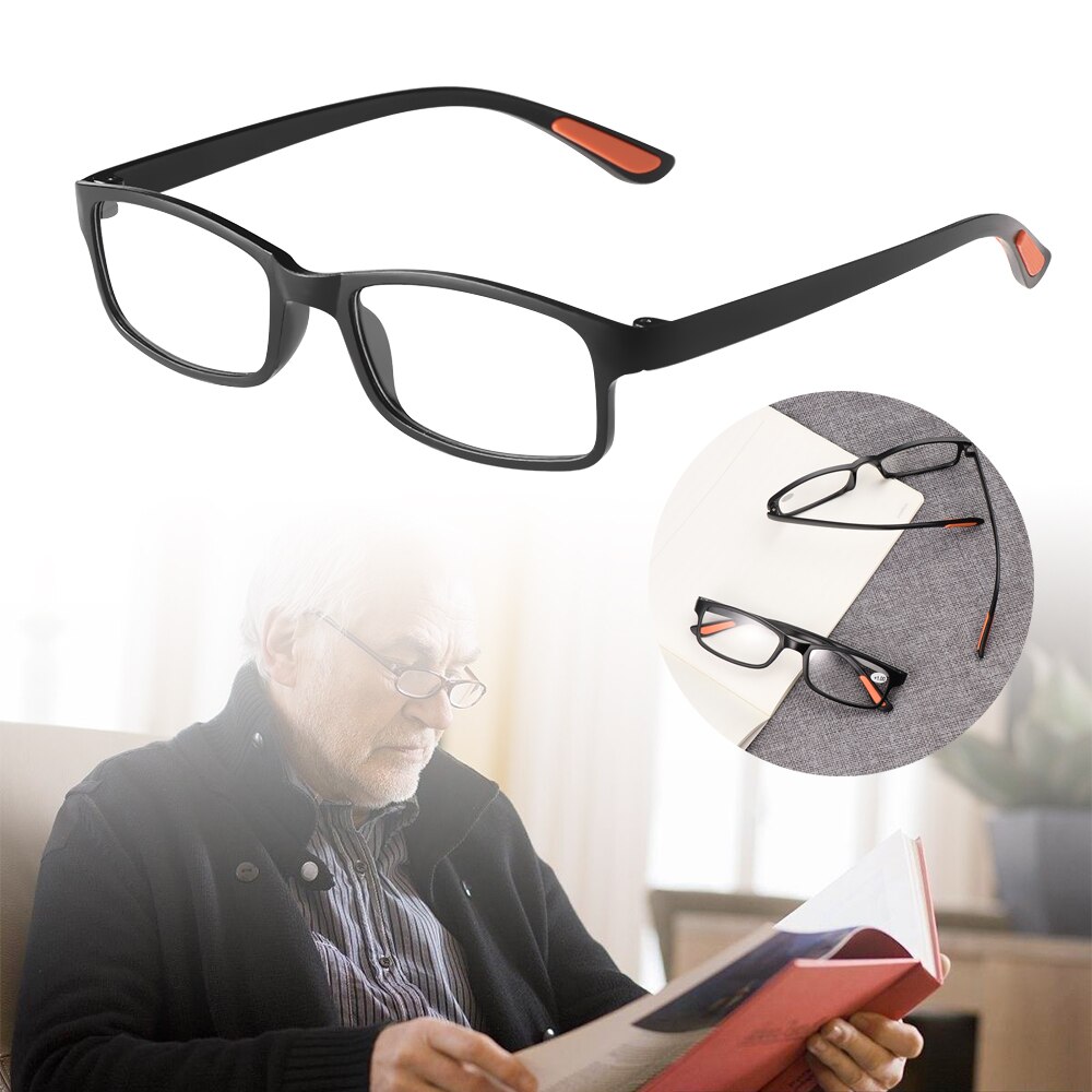 Unisex Ultra-light Reading Glasses Flexible Eyeglasses Magnifying +1.00~+4.0 Diopter Elders Glasses Eye Wear Accessories