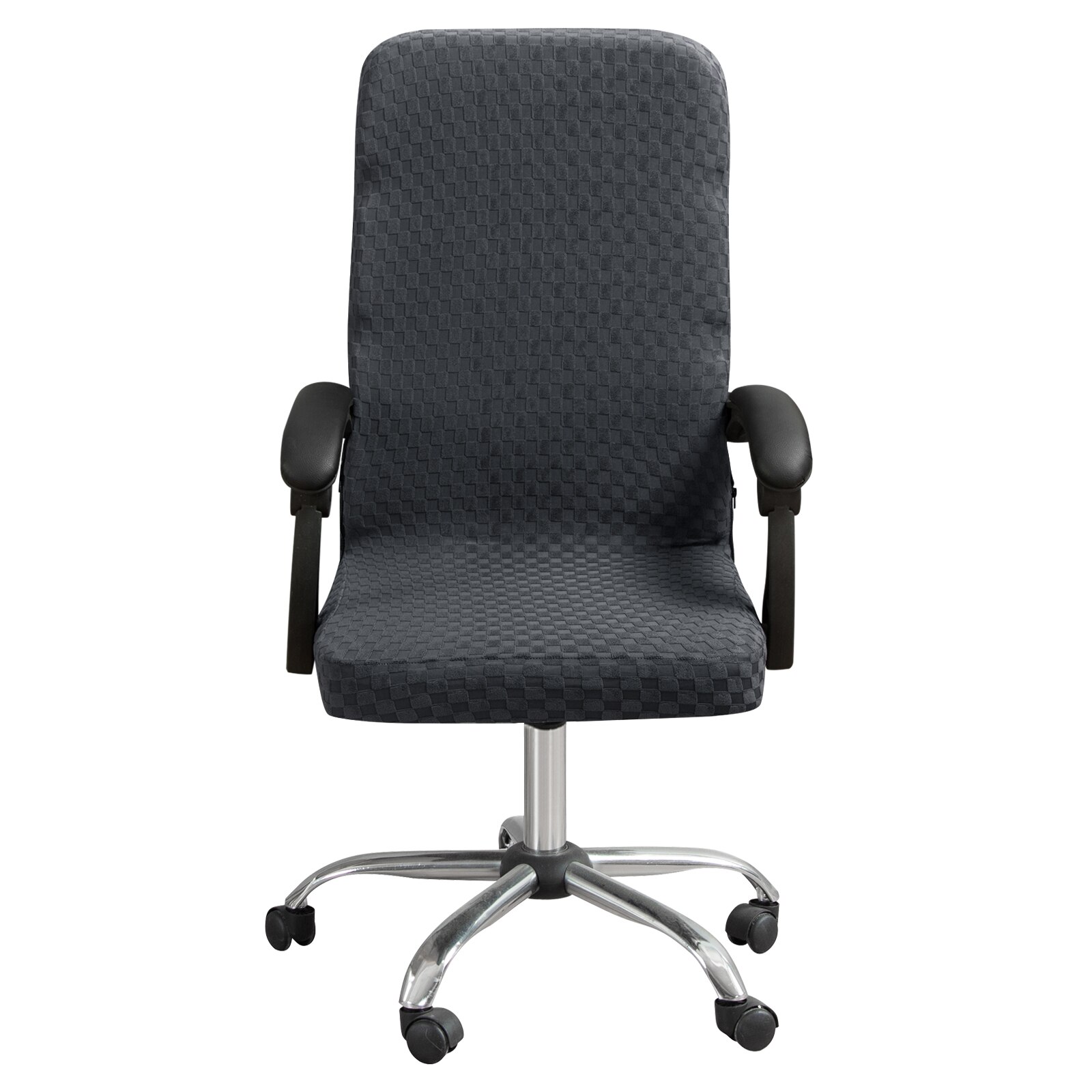 Modern Spandex Computer Chair Cover 100% Polyester Elastic Fabric Office Chair Cover Easy Washable Removeable: gray / M