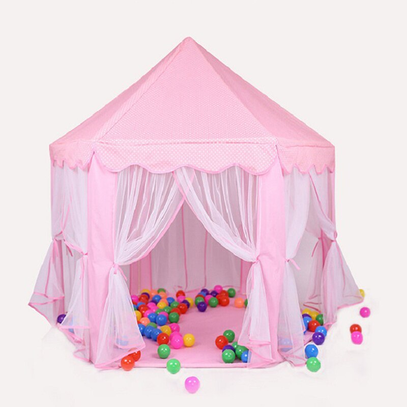 Schermo esagonale per bambini Play House pieghevole Pop-up Indoor Outdoor tenda per bambini Toy House Princess Castle decorazioni per bambini