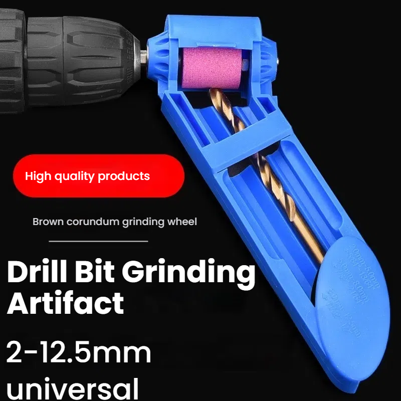 Portable Twist Drill Bit Sharpener Sharpening Tool Drill Sharpener Wrench Corundum Grinding Wheel Millstone Accessories set