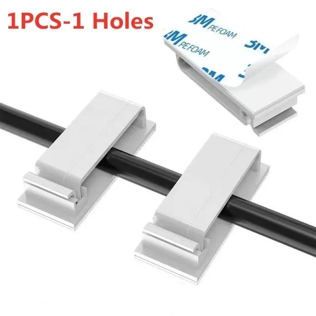 Organizador de cables autoadhesivo, brida para cables, abrazadera para cables, soporte, gestión de abrazaderas, gestión de datos GPS para coche, administrador enrollador de cables decorativo: Negro