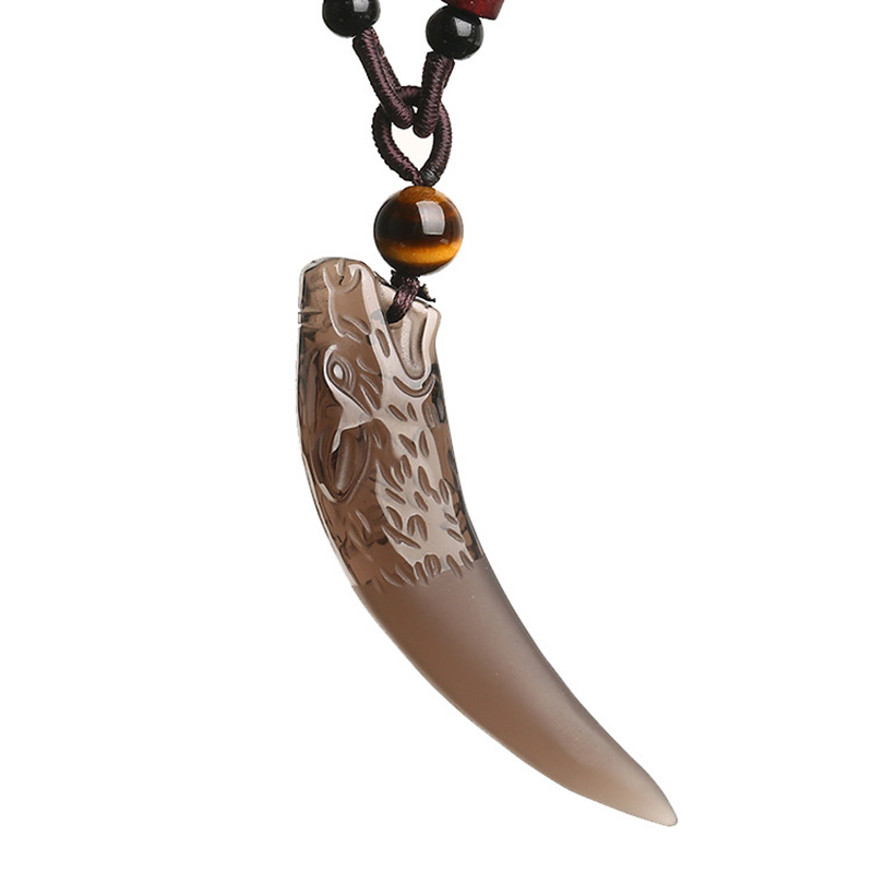 Collier pendentif en obsidienne noire pour homme et femme, amulette et talisman, en pierre naturelle, porte-bonheur