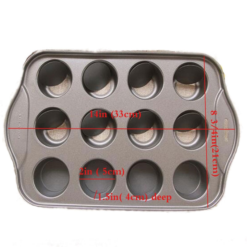 Nonstick mini cheesecake pande ,12 kop aftageligt metal rund kage & cupcake & muffin ovn form form til bagning af bakeware dessert værktøj