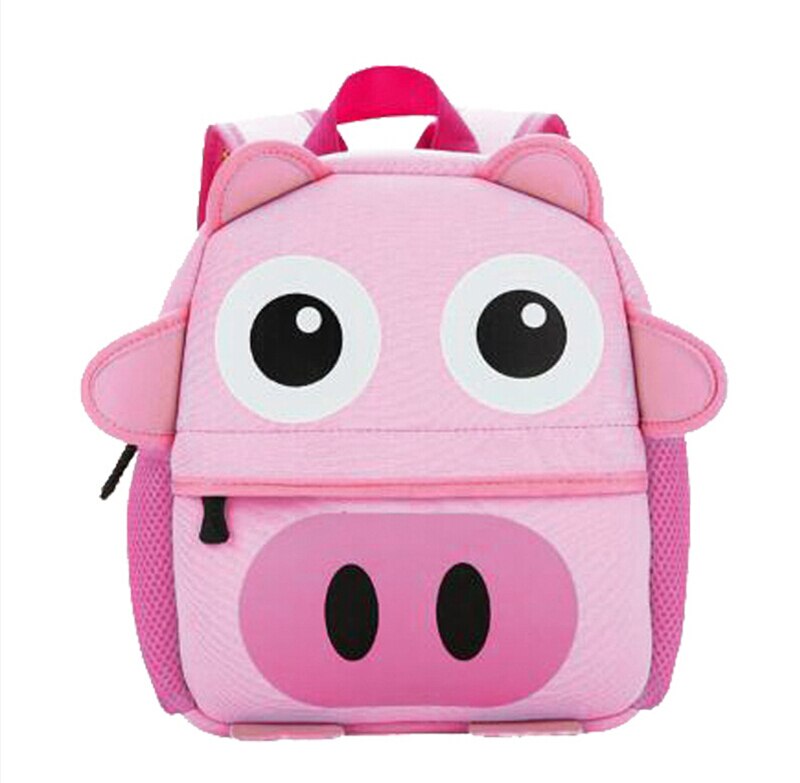 Kid Toddler Boy Girl Baby Kids Backpack Baby Animal Bag Shoulder Bags Ears: Pig