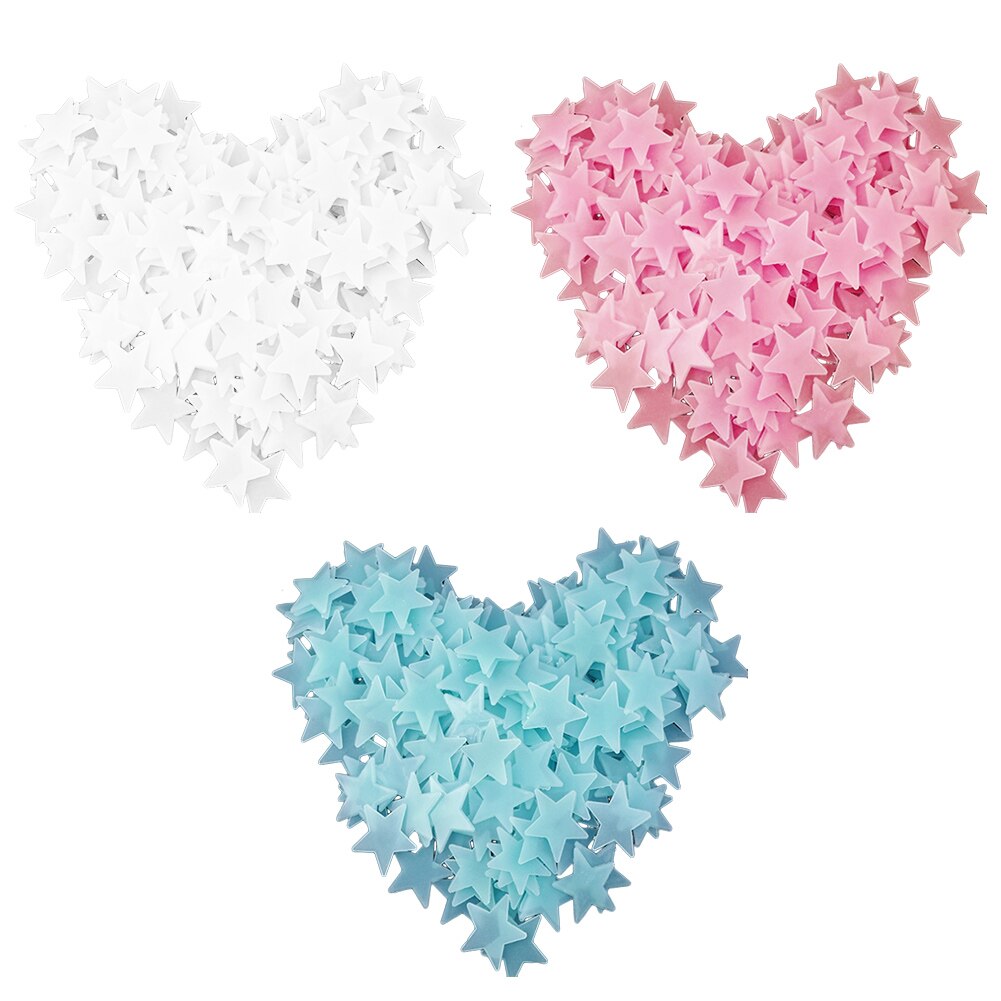 100pcs Wall Stickers Decal Glow In The Dark Luminous Fluorescent Wall Stickers Baby Kids Bedroom Home Decor