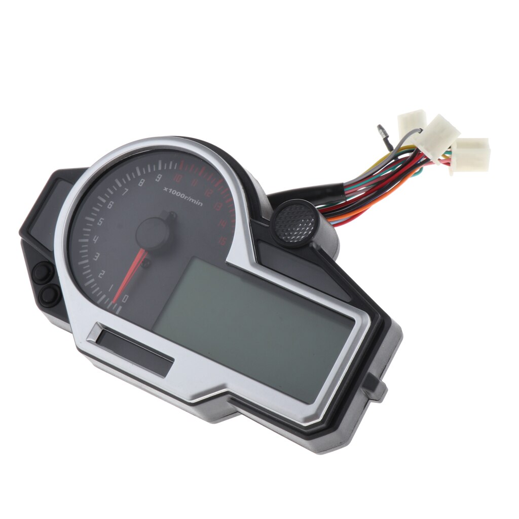 12V Gauge Liquid Crystal Display Motorcycle Mileage Meter Speedometer Gauge 1-6 ​​Display