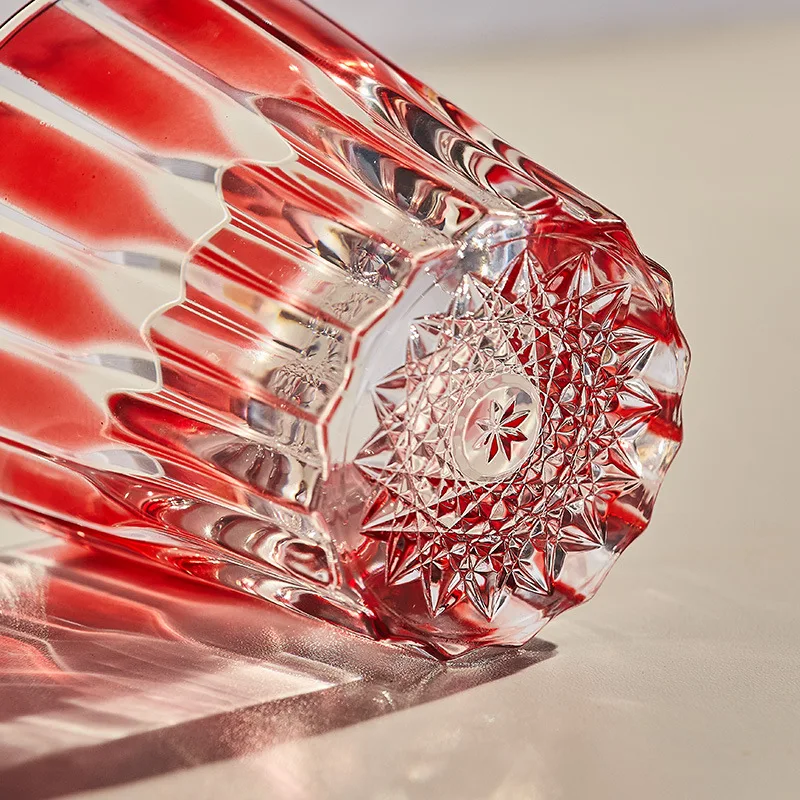 Vaso de whisky de cristal cortado a la , vaso de agua, adecuado para cóctel, whisky, bebida, vino tinto, Vodka, 1 ud.