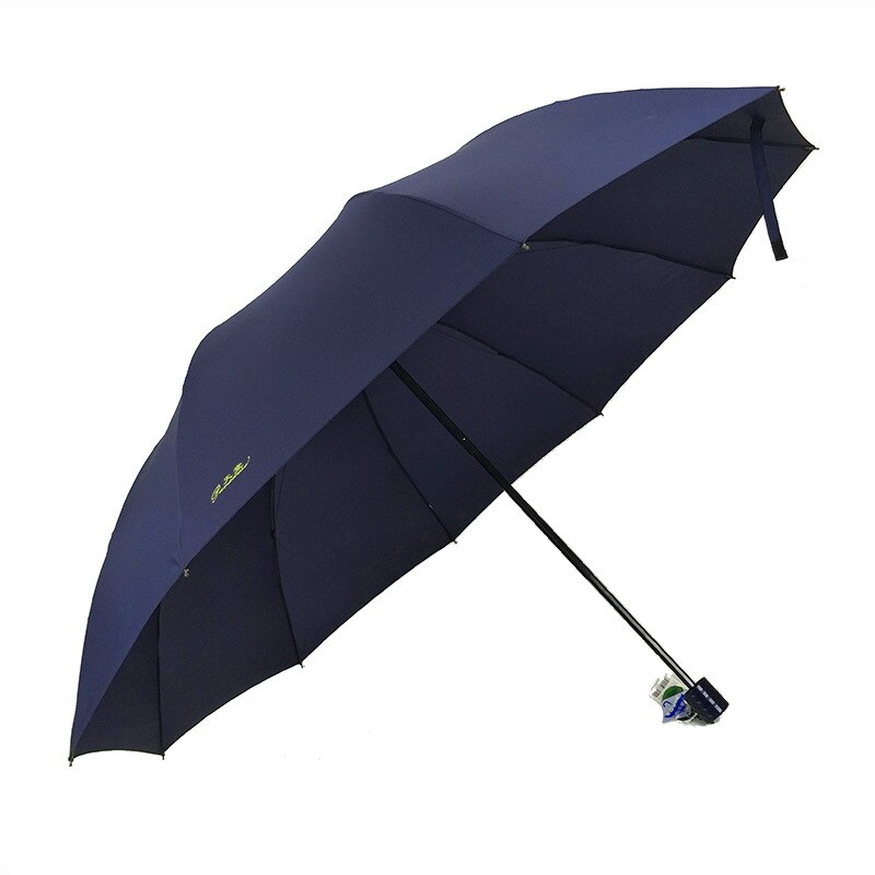 Tiantang paraply 33212e regn eller skinne dobbelt formål tre foldning ti ben ekstra stor 10 ben ekstra stor tre regn paraply p: Mørkeblå