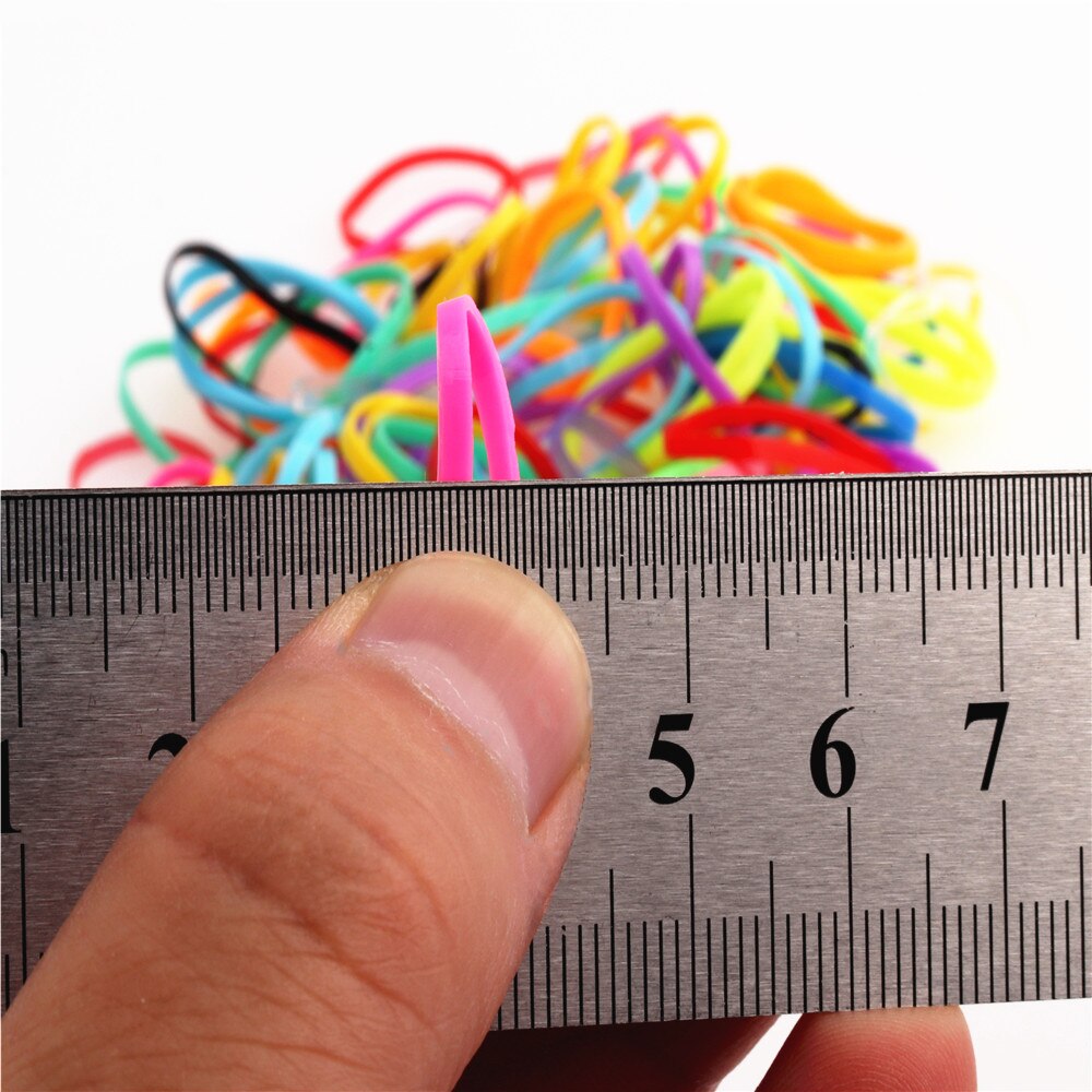 901 Pink Rubber Band Elastic Rope Women Girls child Tie Hair Styling Tools Students School Supplies
