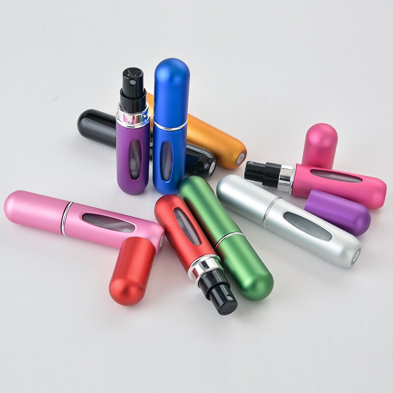 Vaporisateur de parfum rechargeable en aluminium, facile à transporter, Mini récipient, bouteilles de stockage de cosmétiques vides, 5ml