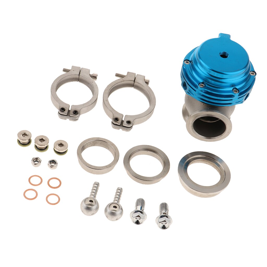 1 Set 38mm Car External Wastegate Aluminum Top Steel V-band External Waste Gate For Supercharge Turbo Manifold Car Accessories