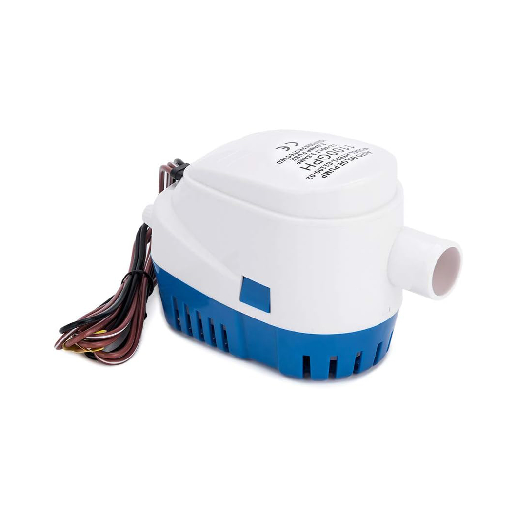 Boat Automatic Submersible Bilge Pump 12V 24V Volt DC Electric Marine Water Pump Small Auto 6500GPH 750GPH 1100GPH With Switch
