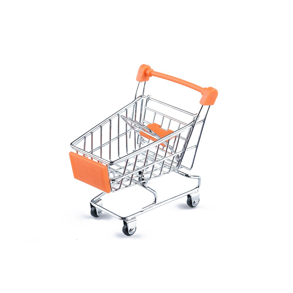 Eco-vriendelijke Kids Miniatuur Mini Shopping Trolley Simulatie Boodschappen Speelgoed Spelen Meisjes Speelgoed Voor Kinderen Telefoon Houder