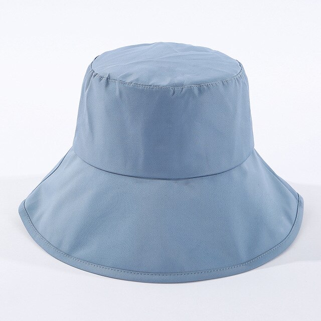Bucket Hat - Damen Sommerhut - Casual Outdoor Sport - Breiter Rand Sonnenhut: Blau