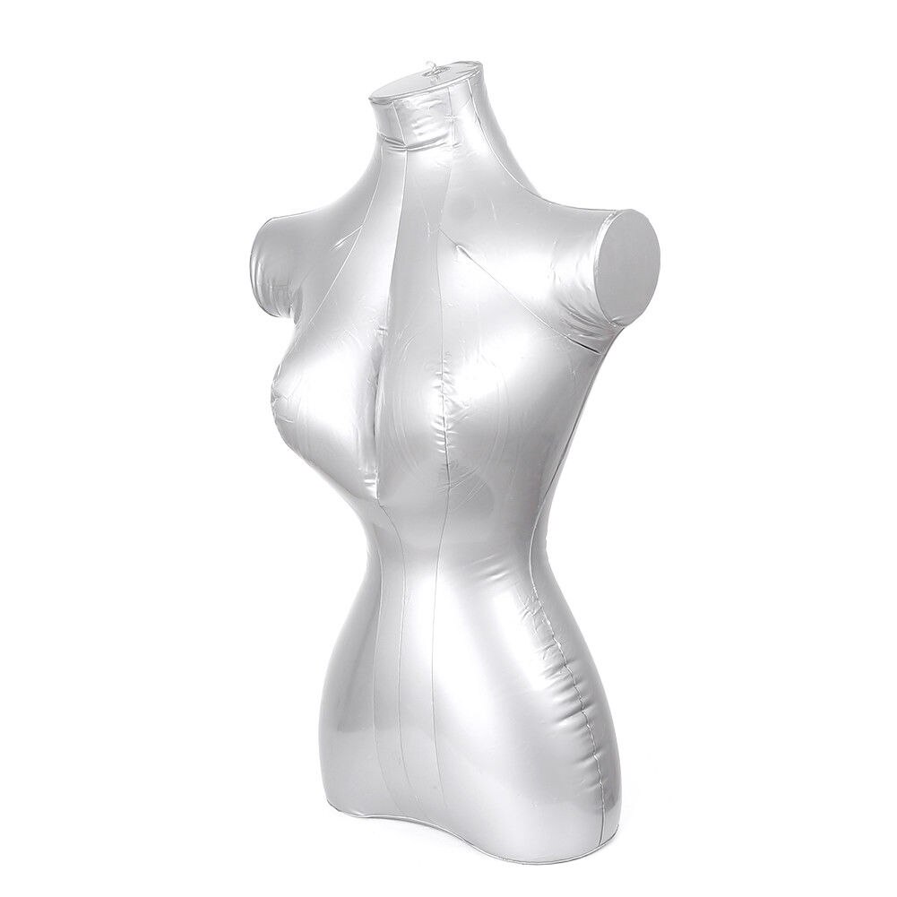 1pc Female Tailors Body Form Mannequin Display Dummy Torso Inflatable Hang Gray For Cloth Store Clothing Display