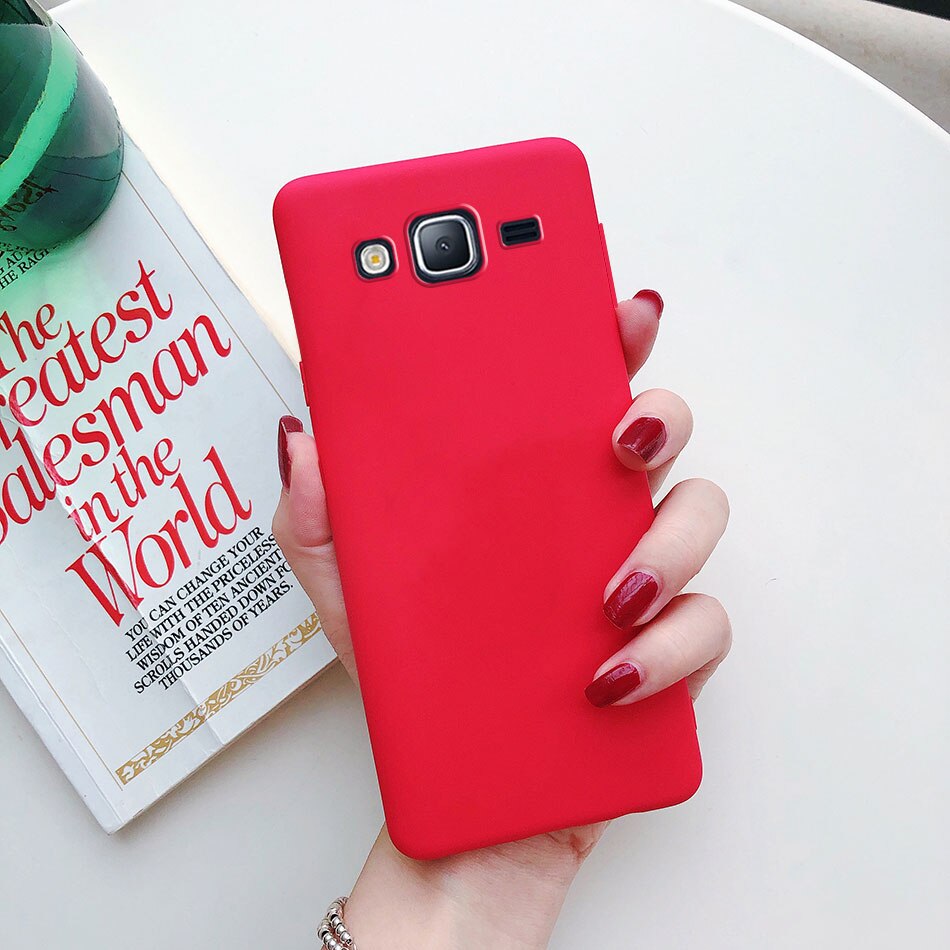 Custodia per Samsung Galaxy J2 Prime custodia G532F Cover posteriore morbida in Silicone opaco per Funda custodie per telefoni Samsung Galaxy Grand Prime Plus: For J2 prime G532 / Red
