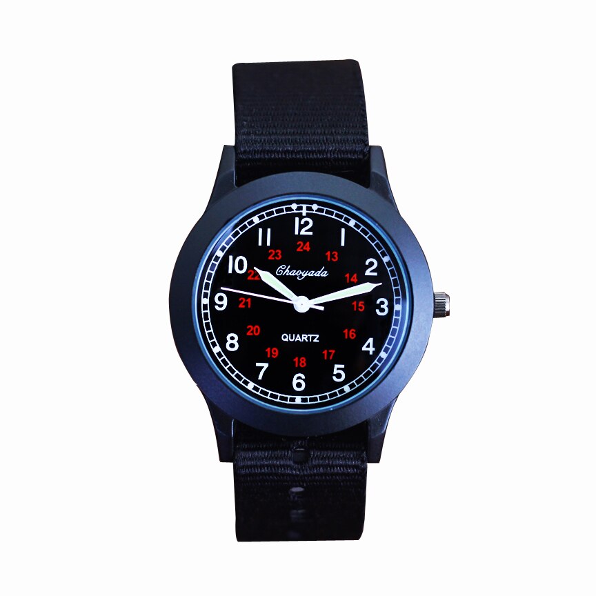 beroemde mannen jongens studenten canvas 24-uur afneembare riem quartz horloges kids sport montre enfant klokken