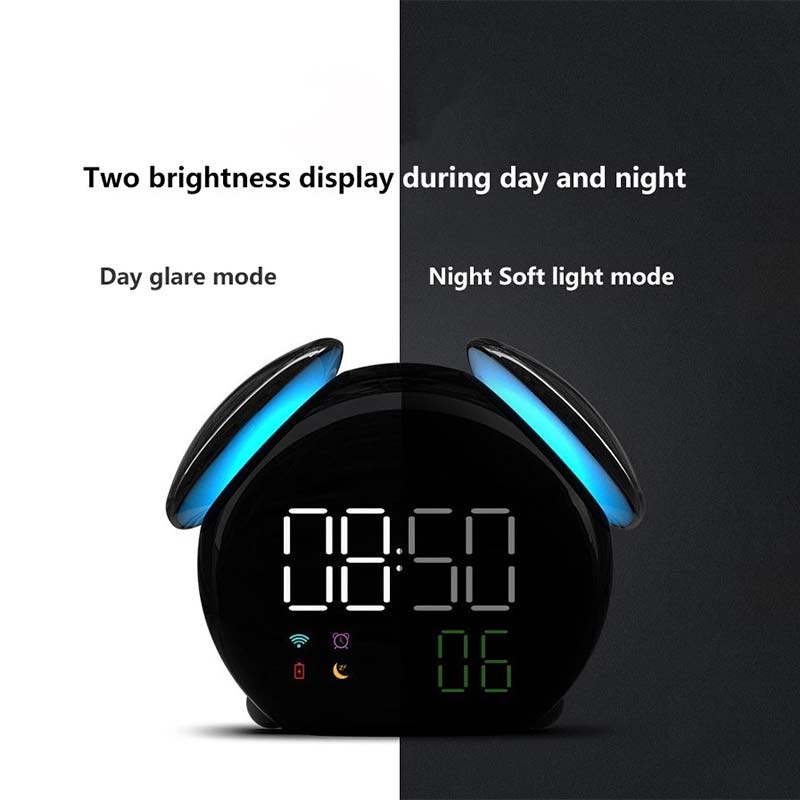 Colorful alarm clock smart electronic mini digital clock led watch watch small table clock luminous mute