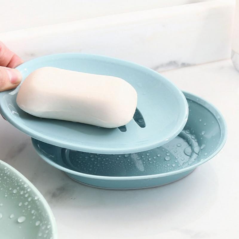 Double Lattice Soap Dish Box Case Holder Container Home Bathroom Shower Travel